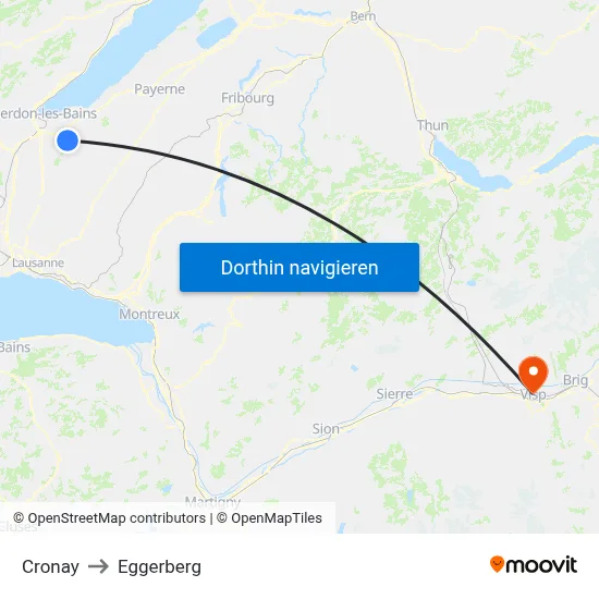 Cronay to Eggerberg map