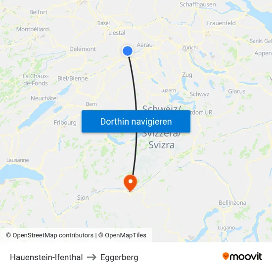 Hauenstein-Ifenthal to Eggerberg map