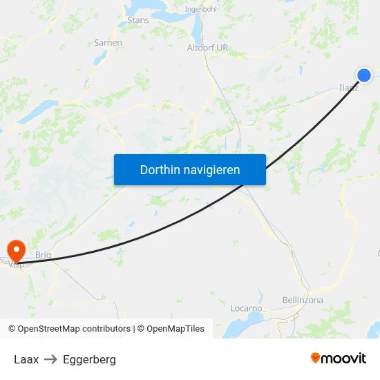 Laax to Eggerberg map