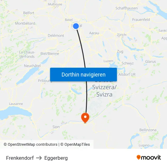 Frenkendorf to Eggerberg map