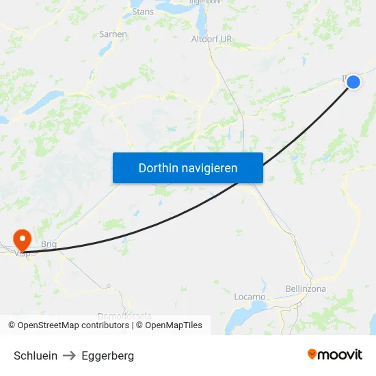 Schluein to Eggerberg map