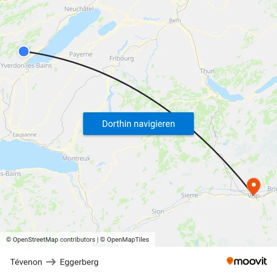 Tévenon to Eggerberg map