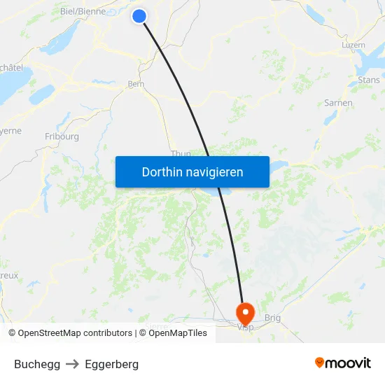 Buchegg to Eggerberg map