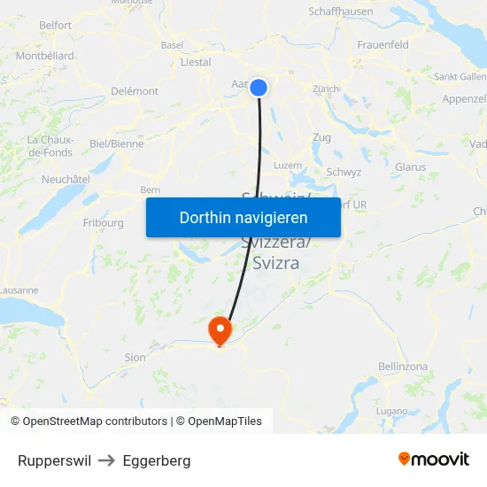 Rupperswil to Eggerberg map