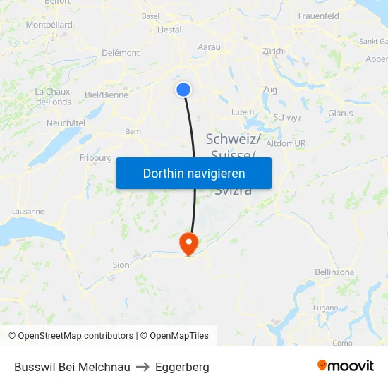 Busswil Bei Melchnau to Eggerberg map