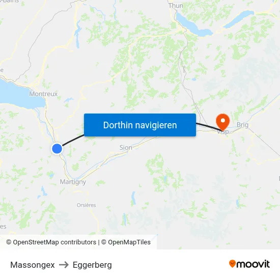 Massongex to Eggerberg map