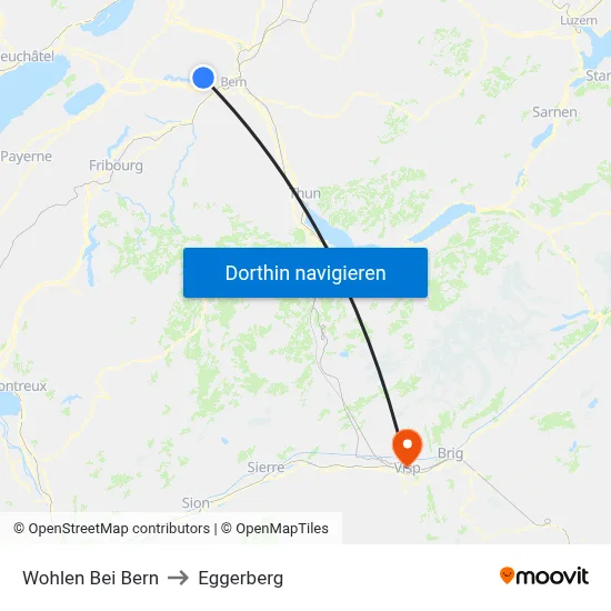 Wohlen Bei Bern to Eggerberg map