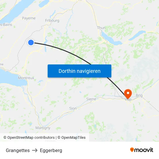 Grangettes to Eggerberg map