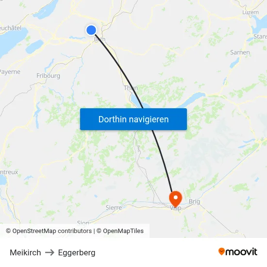 Meikirch to Eggerberg map