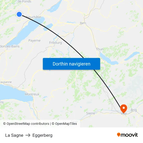 La Sagne to Eggerberg map
