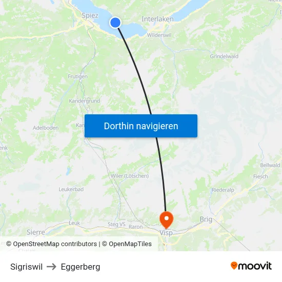 Sigriswil to Eggerberg map