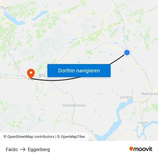 Faido to Eggerberg map