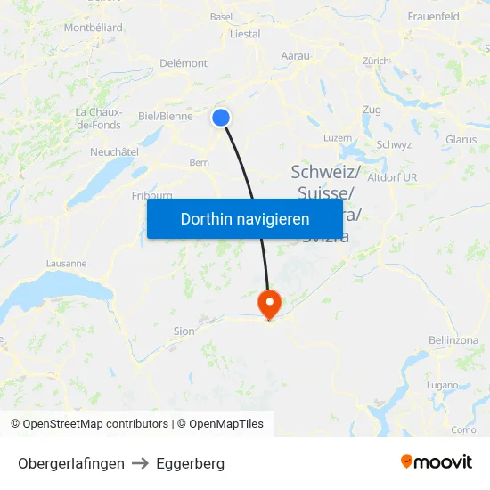 Obergerlafingen to Eggerberg map