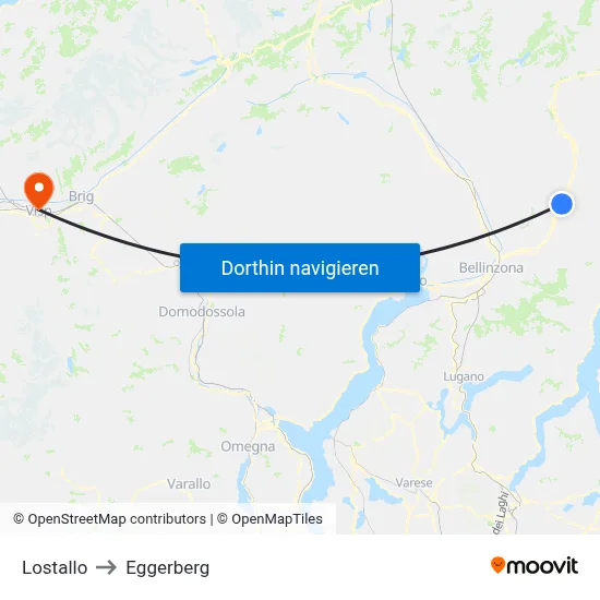 Lostallo to Eggerberg map