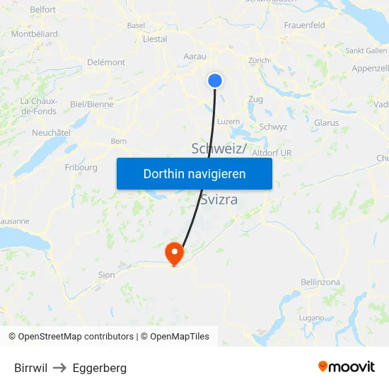 Birrwil to Eggerberg map