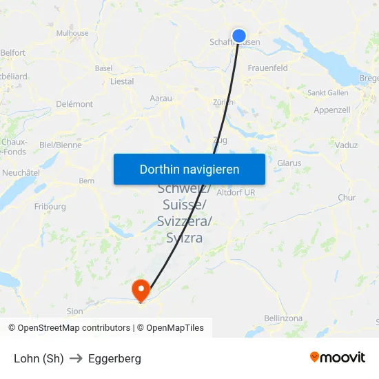 Lohn (Sh) to Eggerberg map