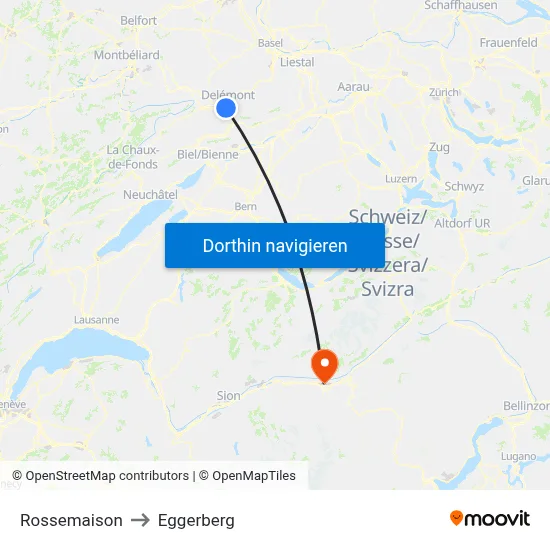 Rossemaison to Eggerberg map