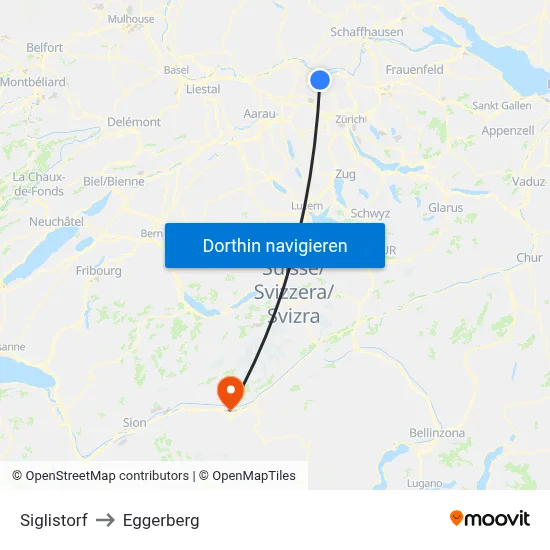 Siglistorf to Eggerberg map