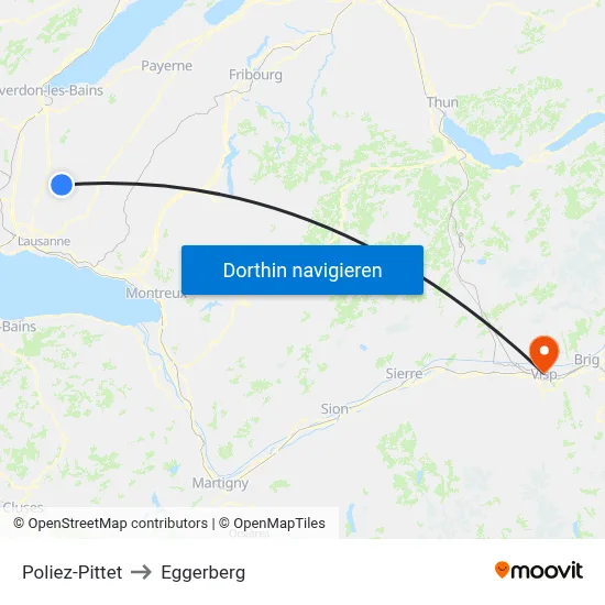 Poliez-Pittet to Eggerberg map