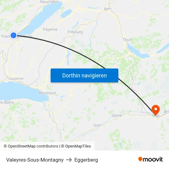 Valeyres-Sous-Montagny to Eggerberg map