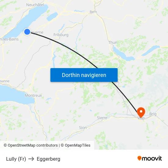 Lully (Fr) to Eggerberg map