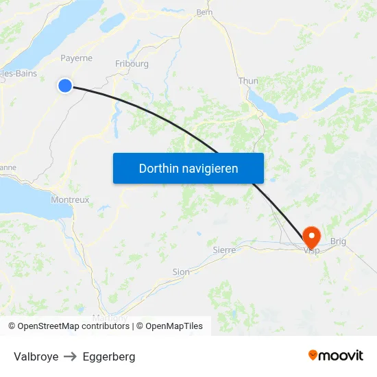 Valbroye to Eggerberg map