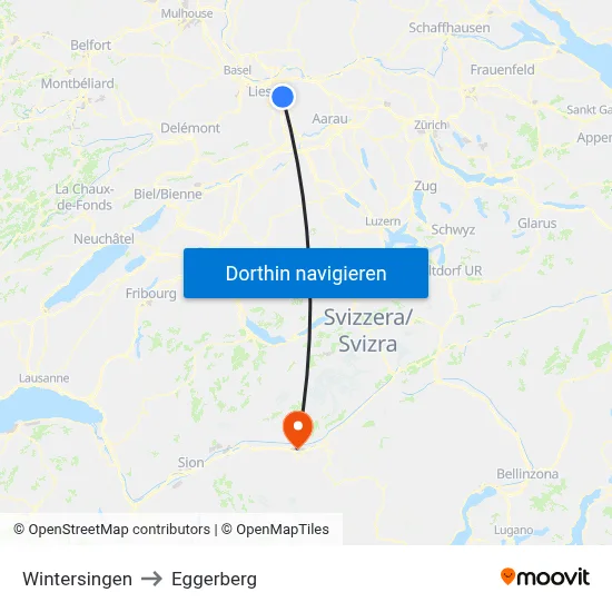 Wintersingen to Eggerberg map