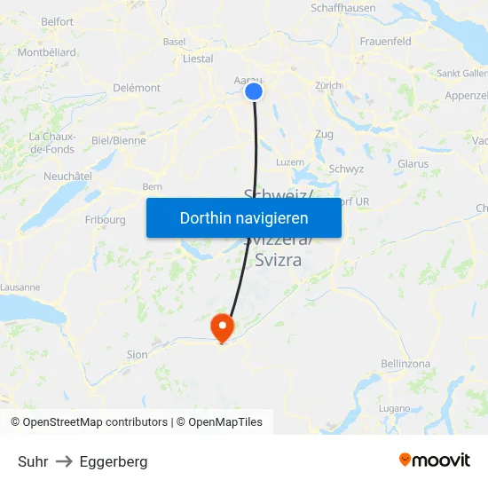 Suhr to Eggerberg map