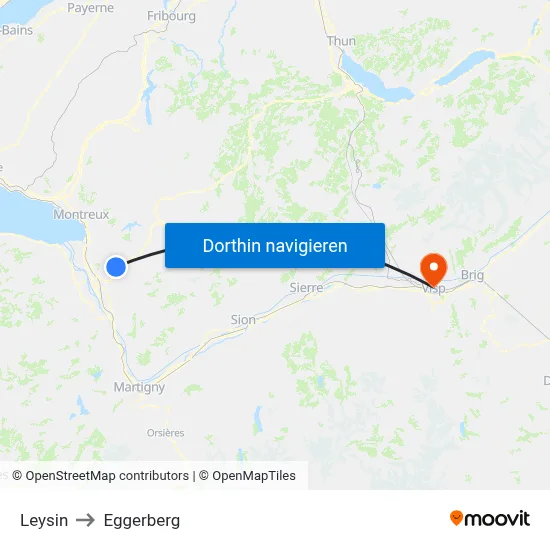 Leysin to Eggerberg map