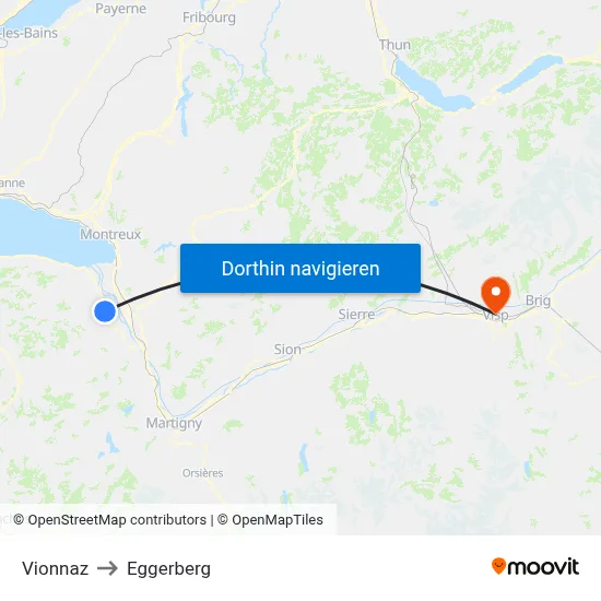 Vionnaz to Eggerberg map