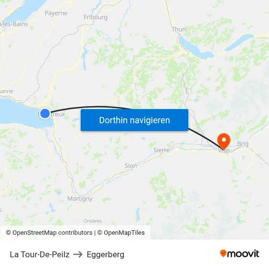 La Tour-De-Peilz to Eggerberg map
