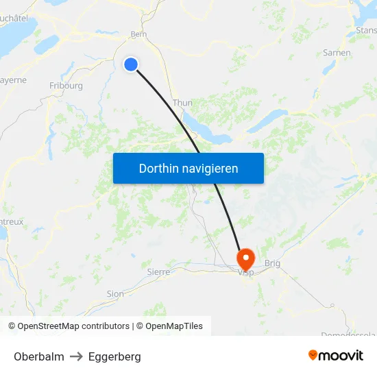 Oberbalm to Eggerberg map