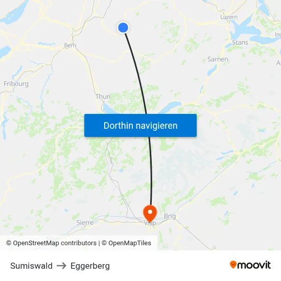 Sumiswald to Eggerberg map