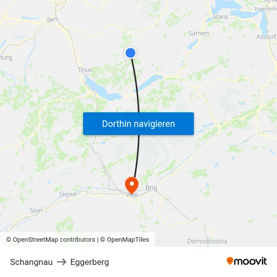Schangnau to Eggerberg map