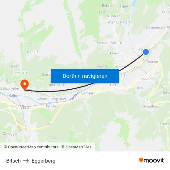 Bitsch to Eggerberg map