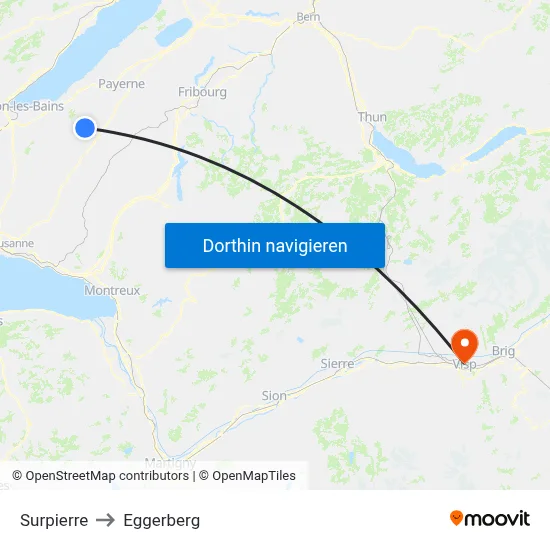Surpierre to Eggerberg map
