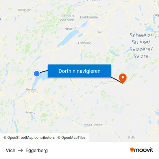 Vich to Eggerberg map