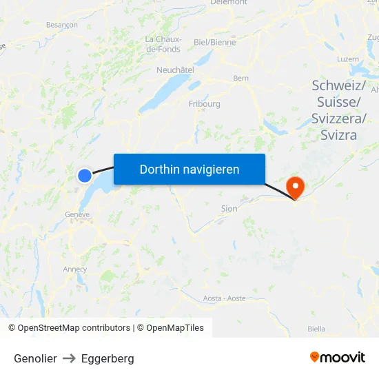 Genolier to Eggerberg map