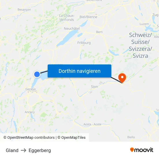 Gland to Eggerberg map