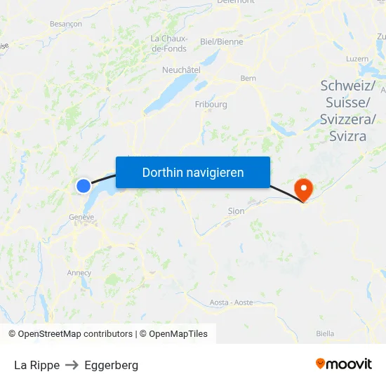 La Rippe to Eggerberg map
