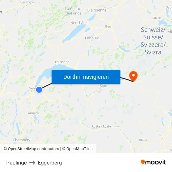 Puplinge to Eggerberg map