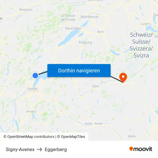 Signy-Avenex to Eggerberg map