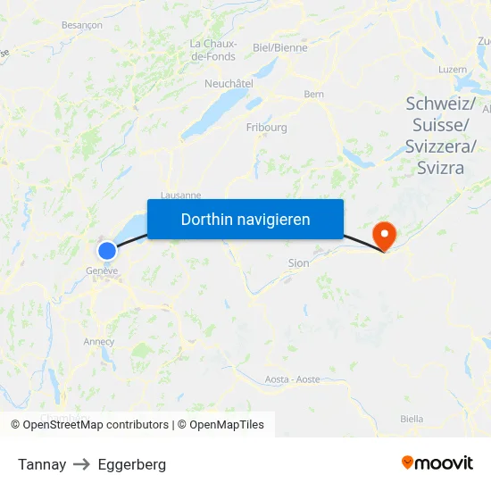 Tannay to Eggerberg map
