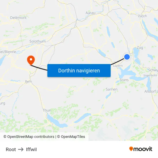 Root to Iffwil map