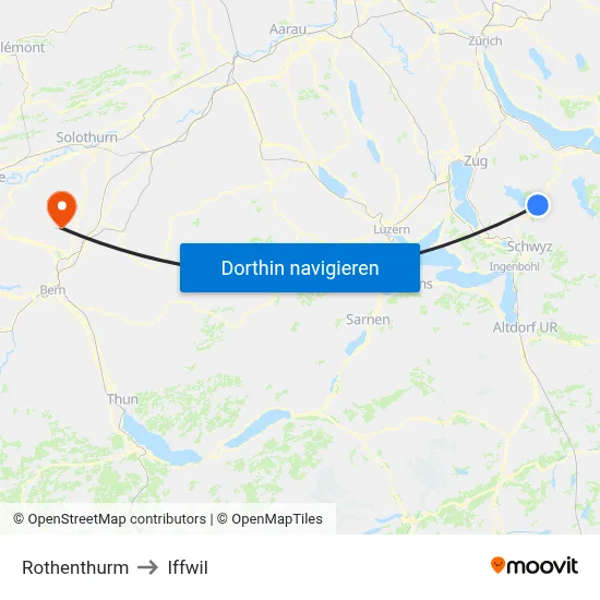 Rothenthurm to Iffwil map