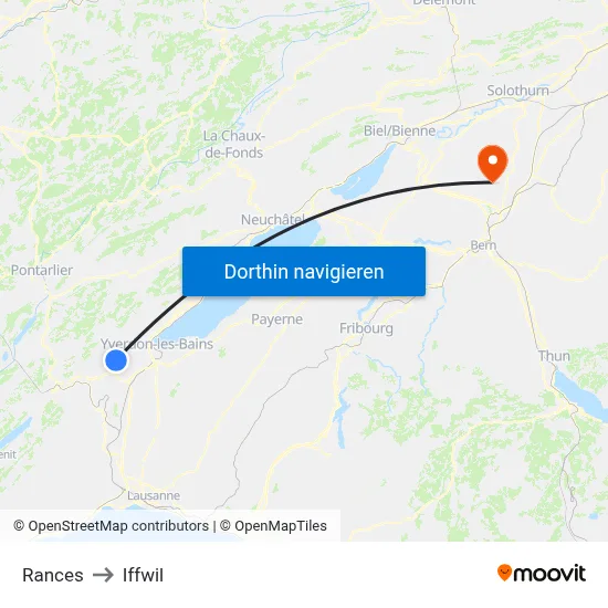 Rances to Iffwil map