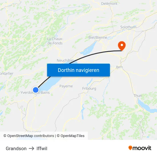 Grandson to Iffwil map