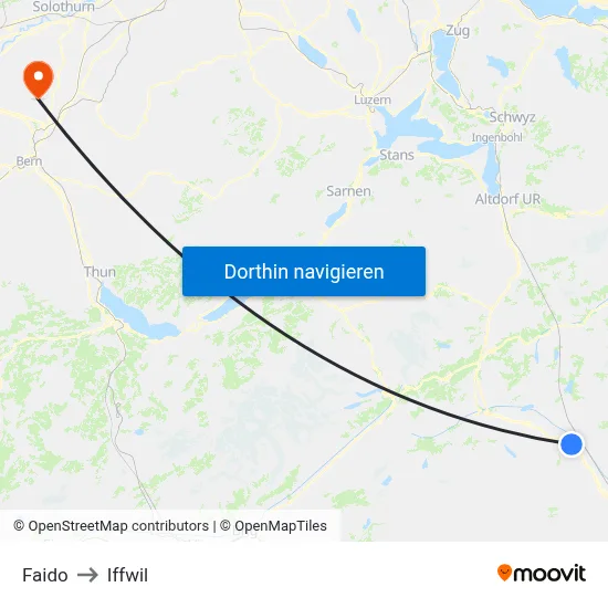 Faido to Iffwil map