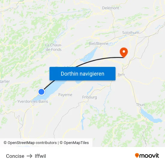 Concise to Iffwil map