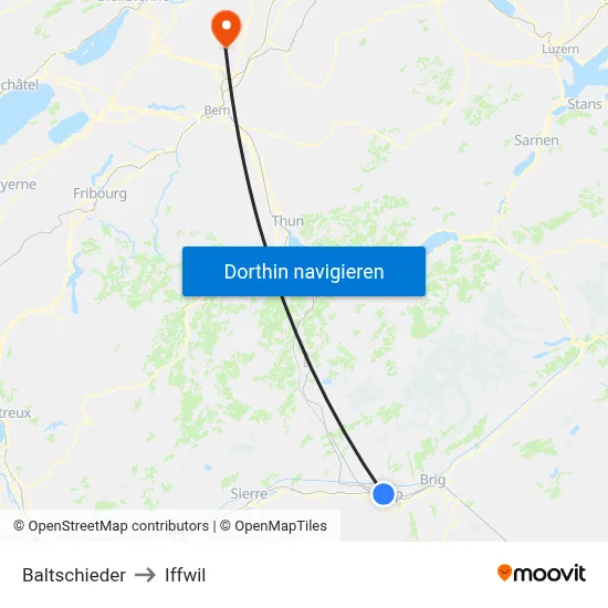 Baltschieder to Iffwil map